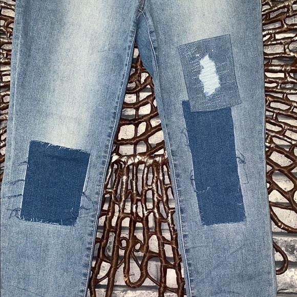New Old Navy Distressed jeans patch 8 Reg Rockstar - Picture 2 of 5